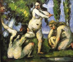 Paul Cezanne Three Bathers Norge oil painting art